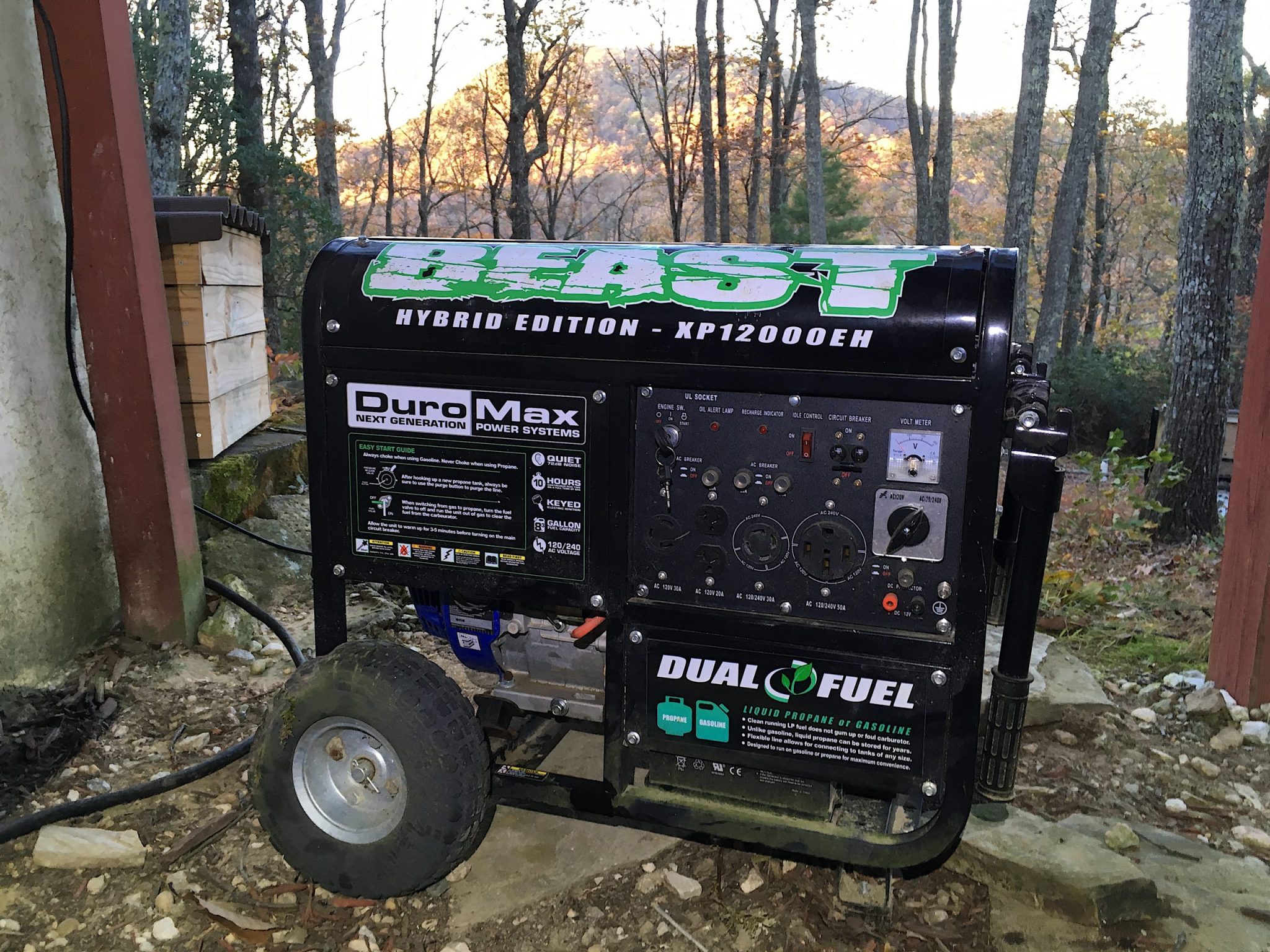 Review Love our DuroMax XP12000EH Generator, built hard cover & oil